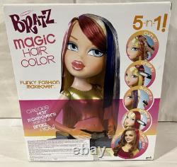 Rare Bratz Cloe Magic Hair Color Funky Fashion Makeover Doll Head 2008 New Mib