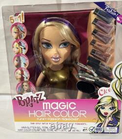 Rare Bratz Cloe Magic Hair Color Funky Fashion Makeover Doll Head 2008 New Mib