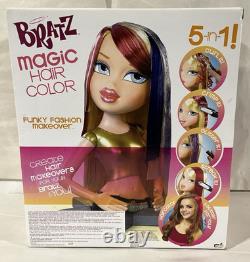 Rare Bratz Cloe Magic Hair Color Funky Fashion Makeover Doll Head 2008 New Mib