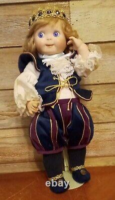 Rare German Porcelain Doll Prince Charming 20 Inch Doll Rare Blonde Boy Prince