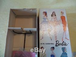 Rare HTF Stock 850 BRUNETTE Ponytail Barbie # 1 #2 #3 Box Accessories No Doll