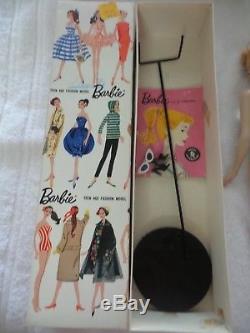 Rare Original Vintage Ponytail Barbie No. 3 withClothing Box Booket