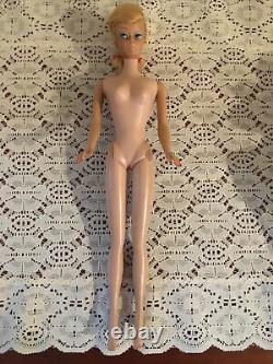 Rare Patented #8 Vintage Platinum Blonde Swirl Ponytail Barbie Doll No # 850