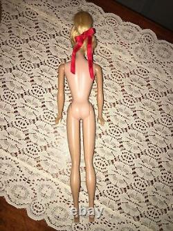 Rare Patented #8 Vintage Platinum Blonde Swirl Ponytail Barbie Doll No # 850