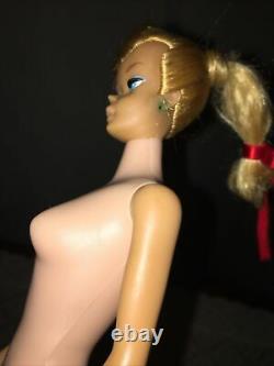 Rare Patented #8 Vintage Platinum Blonde Swirl Ponytail Barbie Doll No # 850