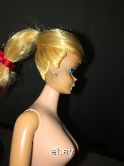 Rare Patented #8 Vintage Platinum Blonde Swirl Ponytail Barbie Doll No # 850