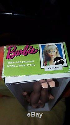 Rare VINTAGE 1960s blonde BARBIE DOLL IN ORIGINAL BOX MIDGE MARKED #1 ON BUTT