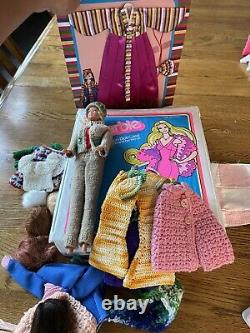 Rare Vintage Barbie Lot Doll Case Clothes Hanbok Korean Doll Kimono Handmade