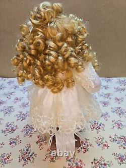 Rare Vtg Porcelain Doll On Rocking Horse Emily Crowne Collection #9814029