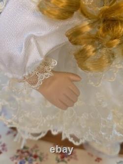 Rare Vtg Porcelain Doll On Rocking Horse Emily Crowne Collection #9814029