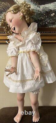 Rate Vintage Porcelain Doll By Down Adams Collection LE #201/600, 27, 1999