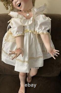 Rate Vintage Porcelain Doll By Down Adams Collection LE #201/600, 27, 1999
