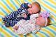 Reborn Babies Twins Boy Girl Preemie Anatomically Correct Vinyl Silicone