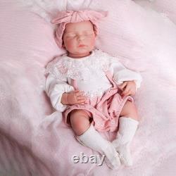 Reborn Baby Doll Silicone Full Body Lifelike Newborn Toy Girl Doll 17.5 Inch