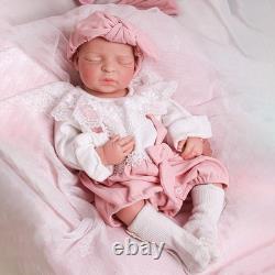Reborn Baby Doll Silicone Full Body Lifelike Newborn Toy Girl Doll 17.5 Inch