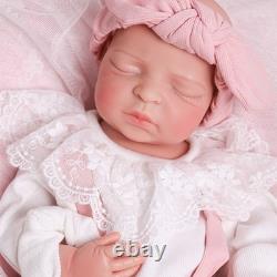 Reborn Baby Doll Silicone Full Body Lifelike Newborn Toy Girl Doll 17.5 Inch