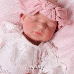 Reborn Baby Doll Silicone Full Body Lifelike Newborn Toy Girl Doll 17.5 Inch