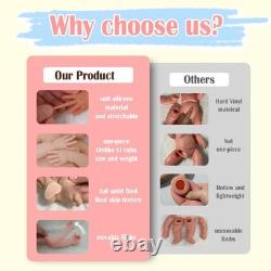 Reborn Baby Doll Silicone Full Body Lifelike Newborn Toy Girl Doll 17.5 Inch