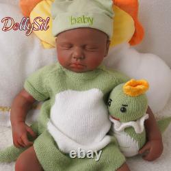 Reborn Baby Girl Dolls Silicone Full Body 18.9Inch Realistic Newborn Baby 6.83lb