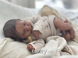 Reborn Baby Levi Bonnie Brown Biracial Painted Rooted Hair Artist Reborn