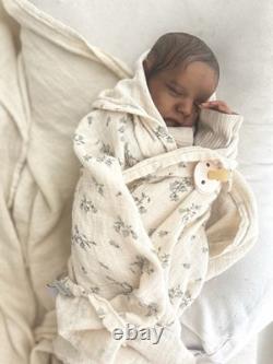 Reborn Baby Levi Bonnie Brown Biracial Painted Rooted Hair Artist Reborn
