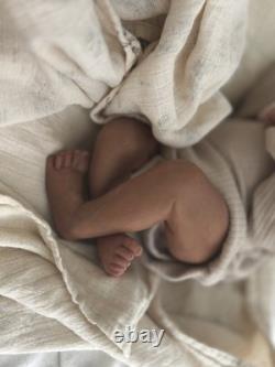 Reborn Baby Levi Bonnie Brown Biracial Painted Rooted Hair Artist Reborn