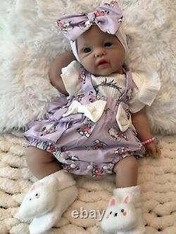 Reborn Full Body Silicone Baby Girl 18 Infant Doll Floppy Soft 6 LBS Pacifier
