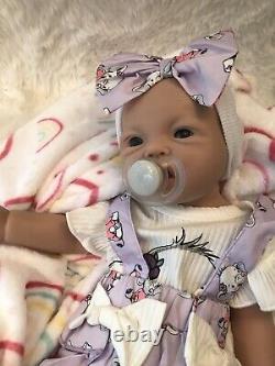 Reborn Full Body Silicone Baby Girl 18 Infant Doll Floppy Soft 6 LBS Pacifier