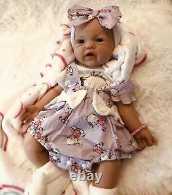 Reborn Full Body Silicone Baby Girl 18 Infant Doll Floppy Soft 6 LBS Pacifier