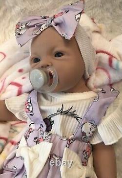 Reborn Full Body Silicone Baby Girl 18 Infant Doll Floppy Soft 6 LBS Pacifier