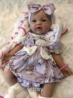 Reborn Full Body Silicone Baby Girl 18 Infant Doll Floppy Soft 6 LBS Pacifier