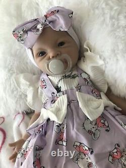 Reborn Full Body Silicone Baby Girl 18 Infant Doll Floppy Soft 6 LBS Pacifier