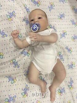 Reborn REALBORN LANDON Awake Doll 20 Chubby Baby Magnetic Paci & More Mint Cute