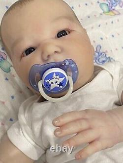 Reborn REALBORN LANDON Awake Doll 20 Chubby Baby Magnetic Paci & More Mint Cute