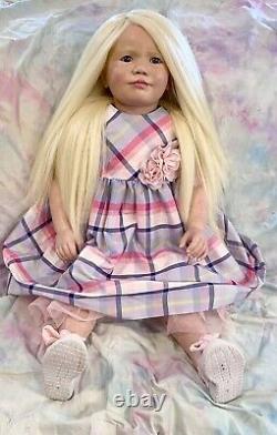 Reborn Toddler Doll June 3 YR Bountiful 2 Outfits Human Hair Baby OOAK NEW Music