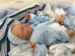 Reborn baby Bam Bam. Preemie baby doll, with COA & multiple outfits. 17 inches