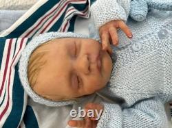 Reborn baby Bam Bam. Preemie baby doll, with COA & multiple outfits. 17 inches