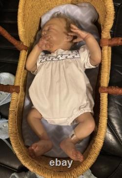 Reborn baby Bam Bam. Preemie baby doll, with COA & multiple outfits. 17 inches