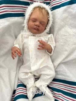Reborn baby Bam Bam. Preemie baby doll, with COA & multiple outfits. 17 inches