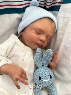 Reborn baby Bam Bam. Preemie baby doll, with COA & multiple outfits. 17 inches
