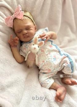 Reborn baby Bam Bam. Preemie baby doll, with COA & multiple outfits. 17 inches