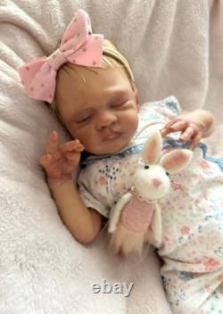 Reborn baby Bam Bam. Preemie baby doll, with COA & multiple outfits. 17 inches