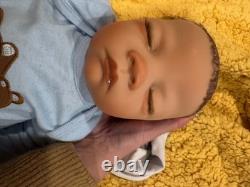 Reborn newborn boy sleeping
