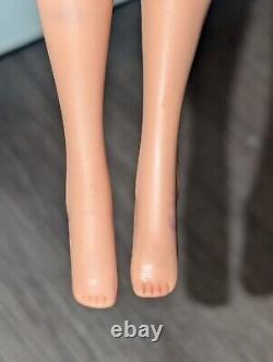 Redhead Bubblecut Barbie Wearing HTF Fashion Pak Navy & Gold Lame Sheath Dress