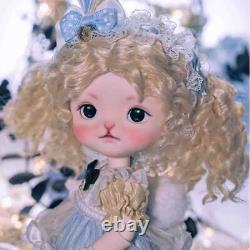 Resin 1/6 Full Set BJD Doll SD Ball Joint Doll Girl Rabbit Headdress Blonde Hair