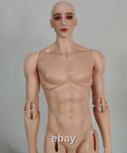 Resin Jointed 1/6 BJD Doll Naked Body Face Makeup Dolls with Light Tan/Gray Skin
