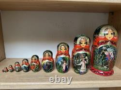 Russian nesting dolls Matryoshka 10 10 Baba Yaga from Slavic Fairytales G2U