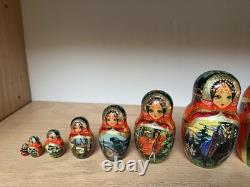 Russian nesting dolls Matryoshka 10 10 Baba Yaga from Slavic Fairytales G2U