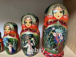 Russian nesting dolls Matryoshka 10 10 Baba Yaga from Slavic Fairytales G2U