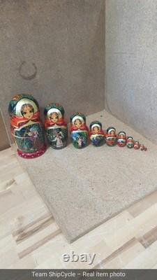 Russian nesting dolls Matryoshka 10 10 Baba Yaga from Slavic Fairytales G2U